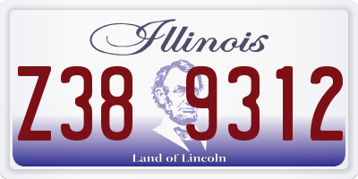 IL license plate Z389312