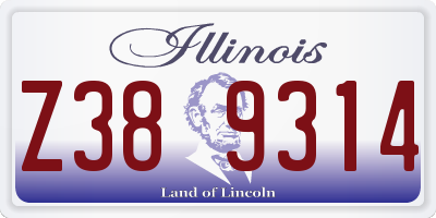 IL license plate Z389314