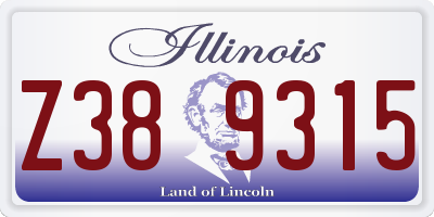 IL license plate Z389315
