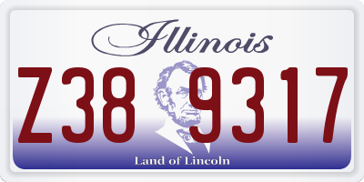 IL license plate Z389317