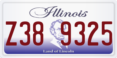 IL license plate Z389325