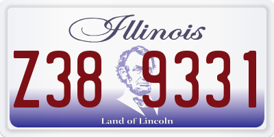 IL license plate Z389331