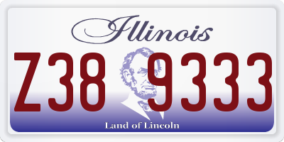 IL license plate Z389333