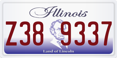 IL license plate Z389337