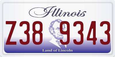 IL license plate Z389343