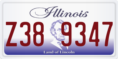IL license plate Z389347