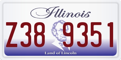 IL license plate Z389351