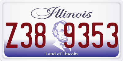 IL license plate Z389353