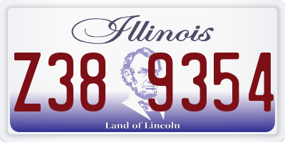 IL license plate Z389354