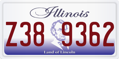 IL license plate Z389362