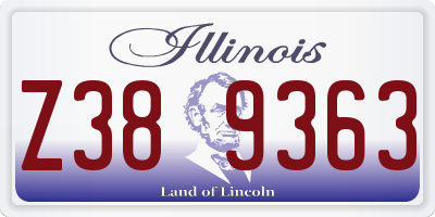IL license plate Z389363