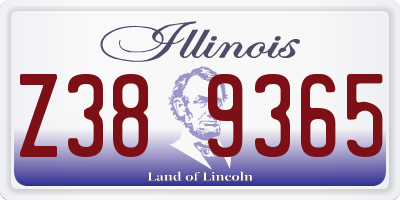 IL license plate Z389365
