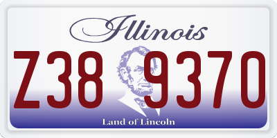 IL license plate Z389370