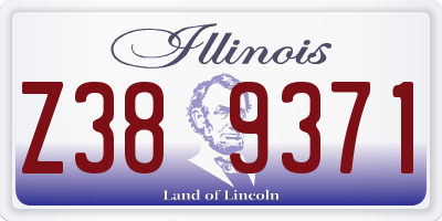 IL license plate Z389371