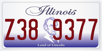 IL license plate Z389377