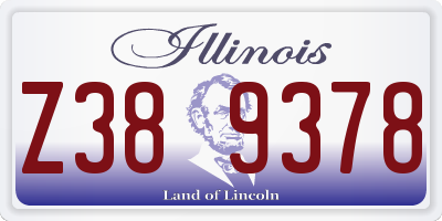 IL license plate Z389378