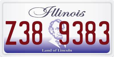 IL license plate Z389383