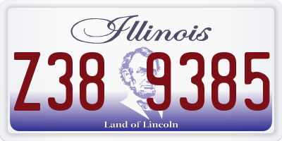 IL license plate Z389385