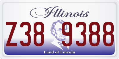 IL license plate Z389388