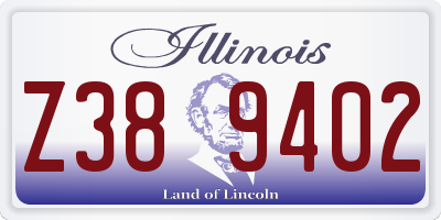 IL license plate Z389402