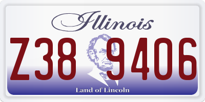 IL license plate Z389406