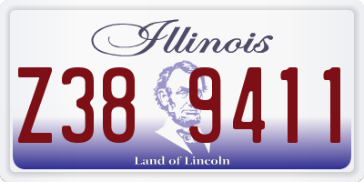 IL license plate Z389411