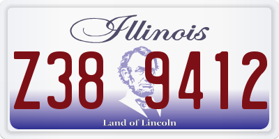 IL license plate Z389412