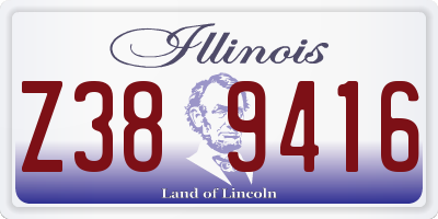 IL license plate Z389416