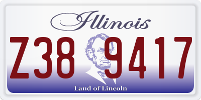 IL license plate Z389417