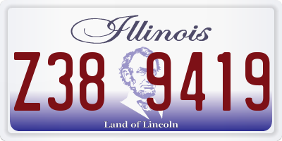 IL license plate Z389419