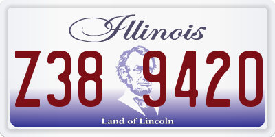 IL license plate Z389420