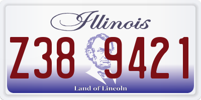IL license plate Z389421