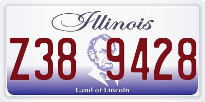 IL license plate Z389428