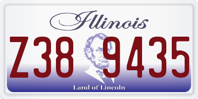 IL license plate Z389435