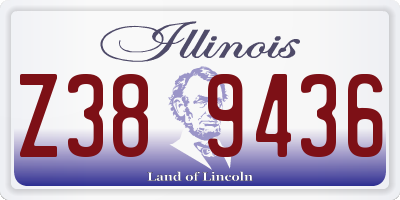 IL license plate Z389436
