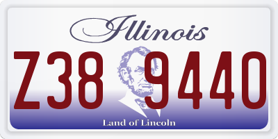 IL license plate Z389440