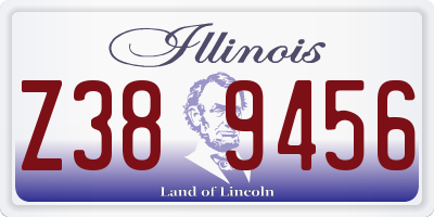 IL license plate Z389456