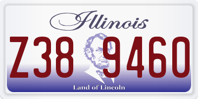IL license plate Z389460