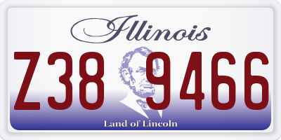 IL license plate Z389466