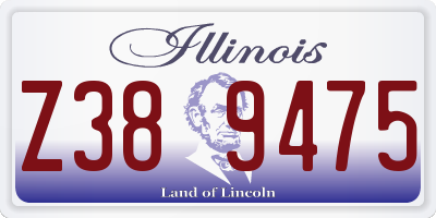IL license plate Z389475