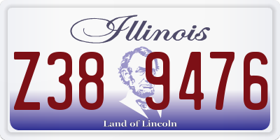 IL license plate Z389476