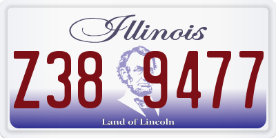 IL license plate Z389477