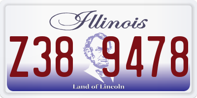 IL license plate Z389478