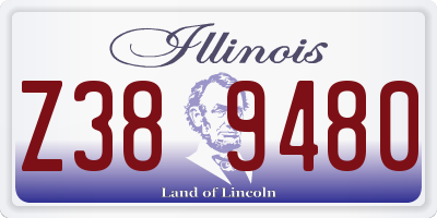 IL license plate Z389480