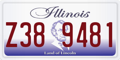 IL license plate Z389481