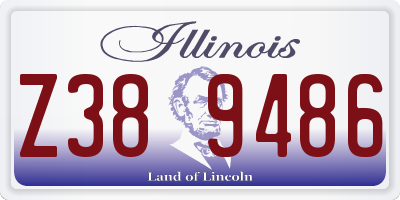 IL license plate Z389486