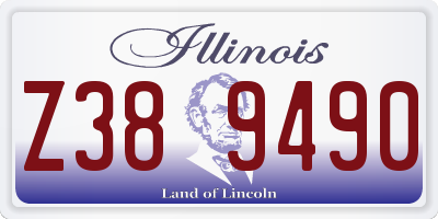 IL license plate Z389490
