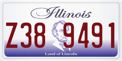 IL license plate Z389491