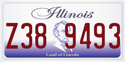 IL license plate Z389493