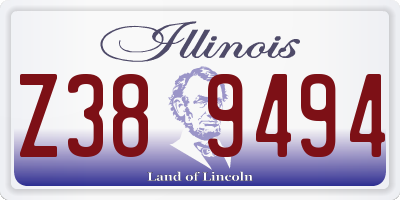 IL license plate Z389494
